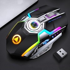 Raton gaming con luz RGB con 3 modalità regolabili marca: YINDIAO A5 2.4GHz 1600DPI