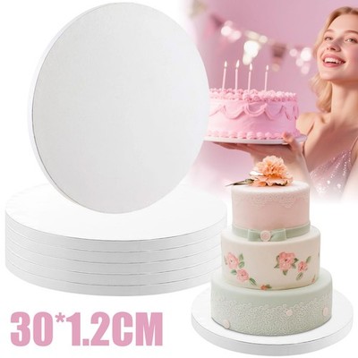 Kuchenplatte Tortenunterlage Rund 5 Stück Tortenboden Cake Board Weiß Rund