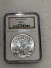 1987 Silver Eagle  NGC MS 69 Brown Label ~ Pristine ~ NO SPOTS (129)