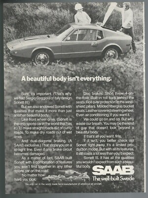 1970 SAAB SONETT advertisement, Saab sports car, well-built Swede