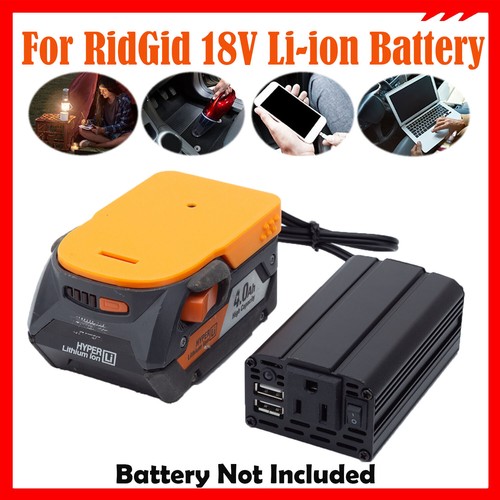 Power Inverter 110V AC Outlet Adapter Compatible with Ridgid 18Volt