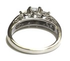 14k white gold .865ct 3 stone princess diamond engagement ring band 5g natural 7 — photo 6