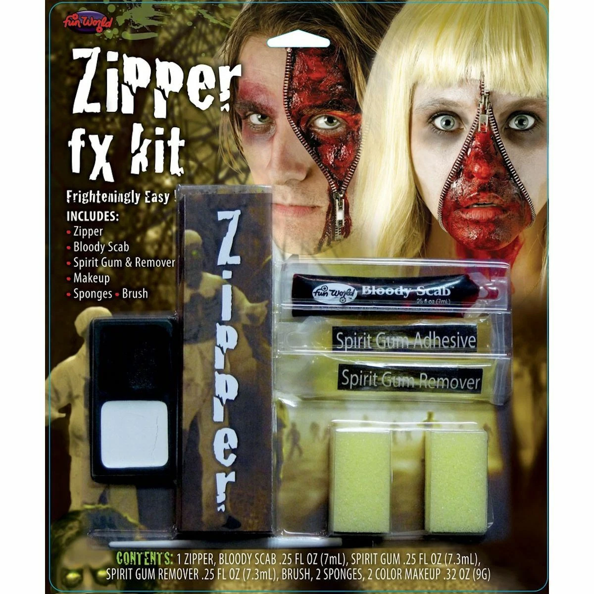 Halloween Makeup Zipper Face