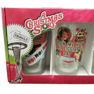 A Christmas Story Pint Tumbler Glasses 4 Pack New NIB Ralphie Fragile Glass  Beer | eBay