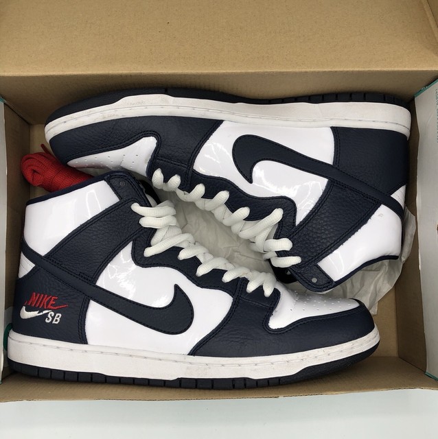 Nike SB Zoom Dunk High Pro Obsidian/Obsidian-White 854851-441 SZ 12 Dream Team for sale online