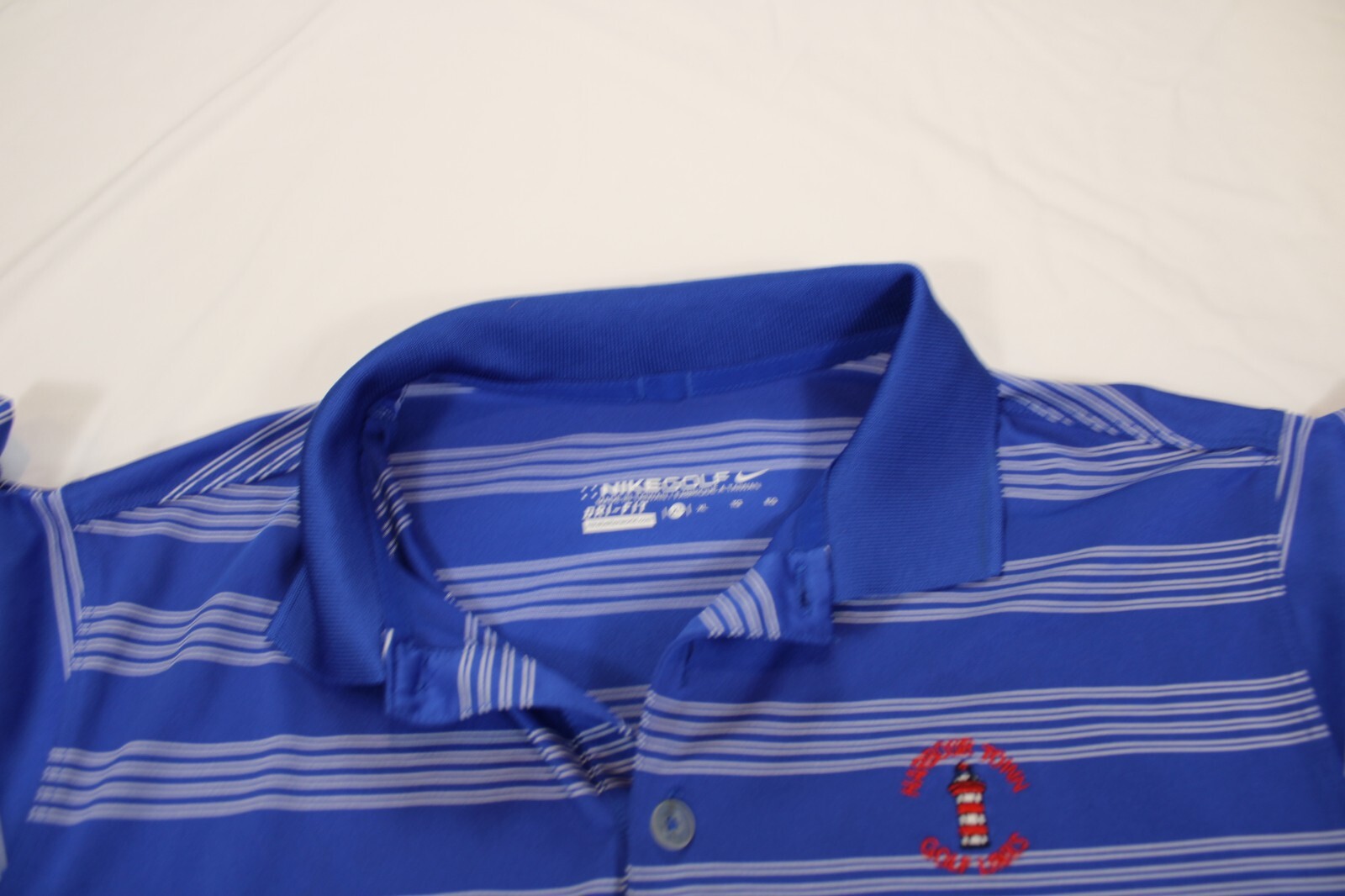 Child Size XL Nike Golf Polo Harbour Town Lighthouse Blue image 3