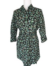 Zara Women’s Shirt Dress In Green And Peacock: Size Small