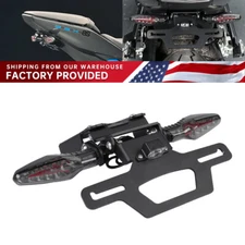 For SUZUKI GSX-8S GSX8R Foldable Rear Fender License Plate Holder Turn Signals