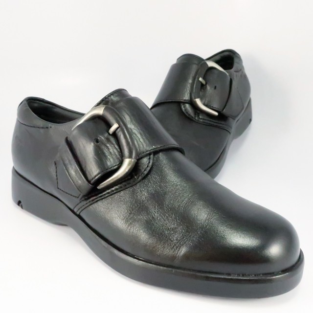 ECCO Women's Black Leather Monkstrap Oxford Buckle Shoes Size US 6 6.5