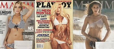 MAXIM/Playboy Magazine Bundle - Lindsay  Lohan, Lana Zakocela, Heidi Montag