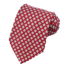 Brooks Brothers Mens Red Flower Tie 3.75”W x 60”L Made in USA
