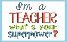 I'm a TEACHER what's your superpower? school kitchen MAGNET