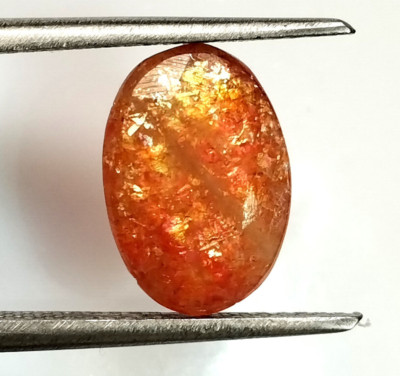 Fire Sunstone 2.50 Carat Natural Fire Sunstone Oval Faceted Cut Untreated Gemstone 11 ...