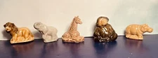 *1971-1984 Wade Of England Porcelain WHIMSIES Complete Set #4 #158-16 To #158-20