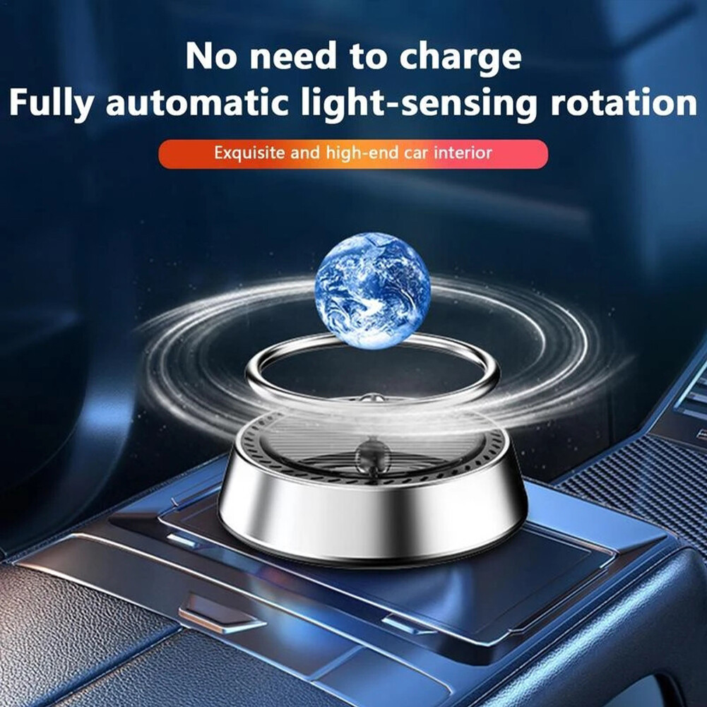 Car Air Freshener Solar Rotating Perfume Aromatherapy Diffuser Auto