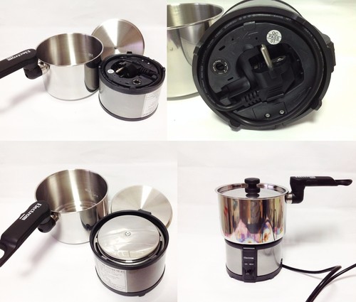Free Volt Mini Electric Multi Cooker Ramen Pot Stainless Travel Camping 110~240v - Picture 4 of 11