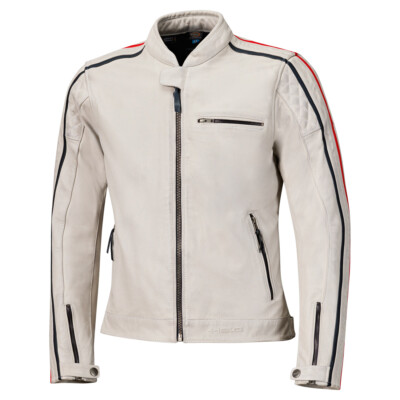 Held Brixam grau rot 54 Motorradjacke Lederjacke Cruiser Jacke