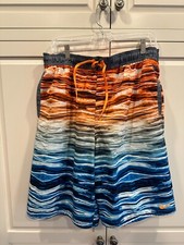 NIKE Boardshorts Swimsuit Mens Size L Polyester Surfing Bright Multicolor