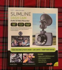Itek Slimline Dash Cam Audio and HD Video Recorder 360 Swivel HD Car Video New