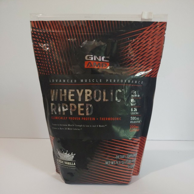 GNC AMP Wheybolic Ripped Whey Protein Powder Classic Vanilla 2.5LB