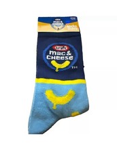 NWT Crazy Socks Men Mac Cheese Crew Sock Novelty Food Multicolor Size 6-12