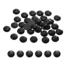 Flat Back Round Acrylic Rhinestones20mm Black Flatback Crystal Rhinestones fo...