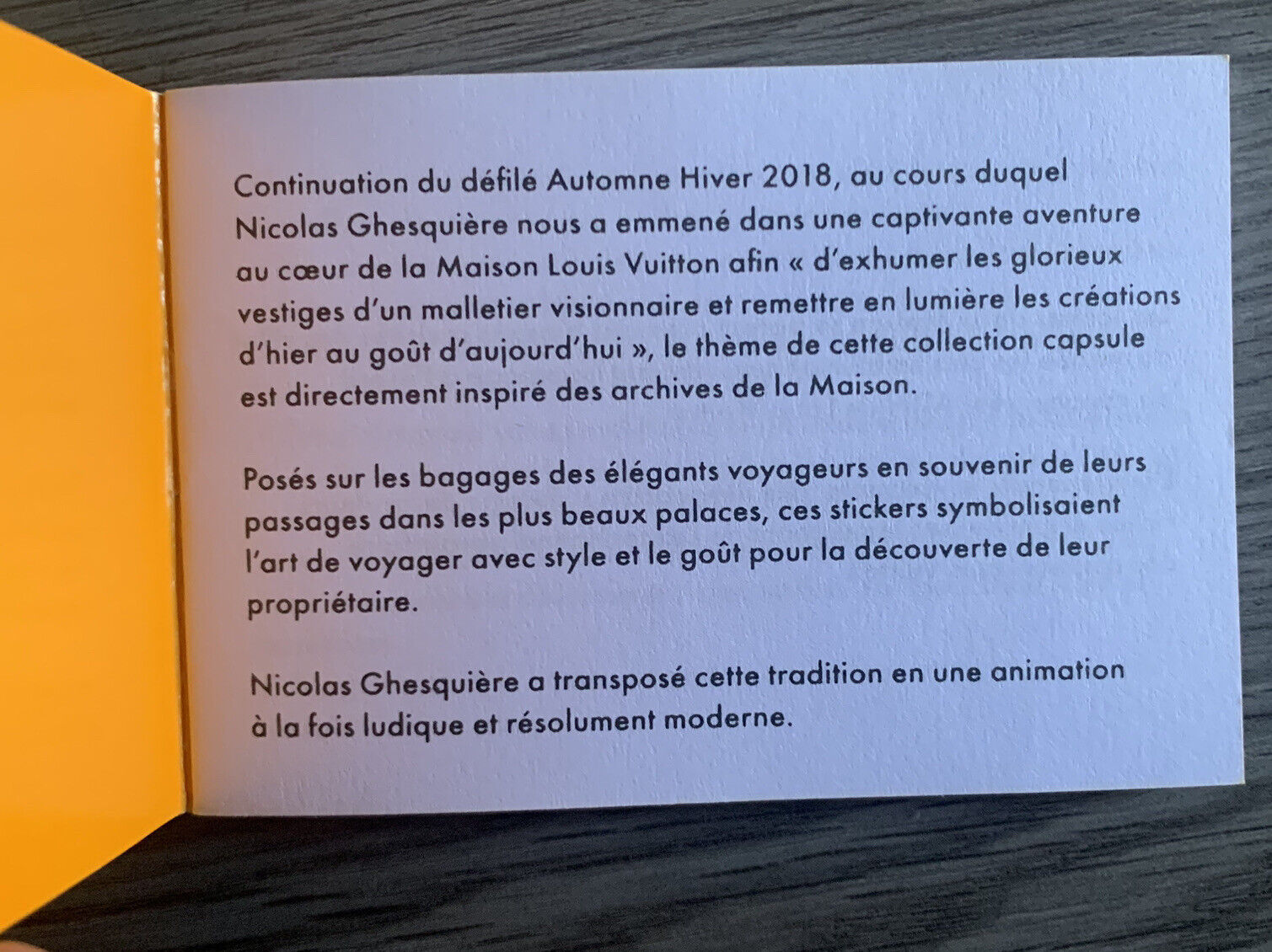 Louis Vuitton Monogram World Tour Instruction Booklet French 