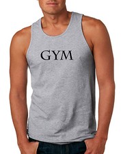 GYM  Men's Tank Top  1 pc 100 Cotton A-Shirt Lot Wife Beater Ribbed Unde