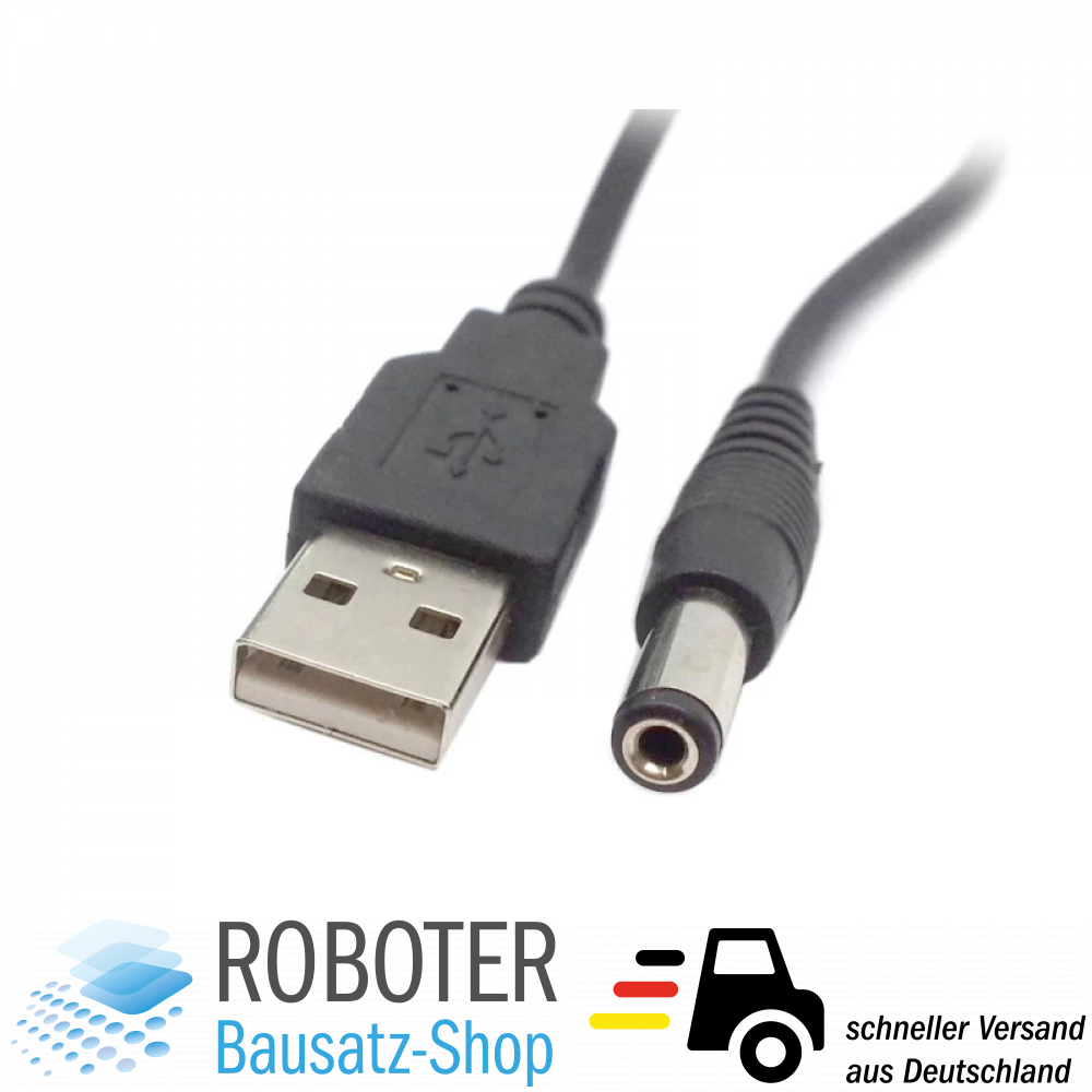 5V Stromkabel USB Auf 5,5mm X 2,5mm Klinke – 1M/2M/3M Länge Für Router, LED-Lampen, Lautsprecher