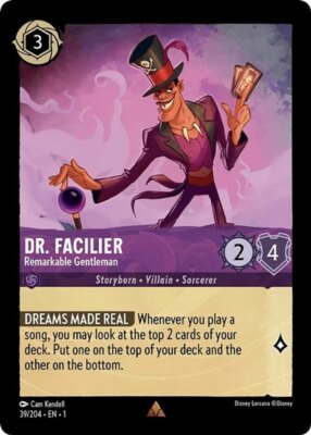 Dr. Facilier - Remarkable Gentleman - 39/204 - Rare Light Play Magic the Gatheri