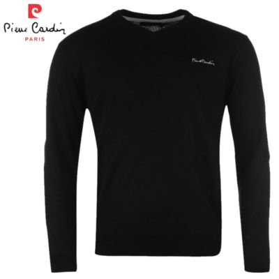 Pull Pierre Cardin Pour Homme - Sweat Col V Brodé Logo, Acrylique, Made In France