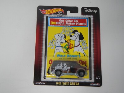Hot Wheels Disney's 101 Dalmatians Ford Transit SuperVan w/ Real Riders