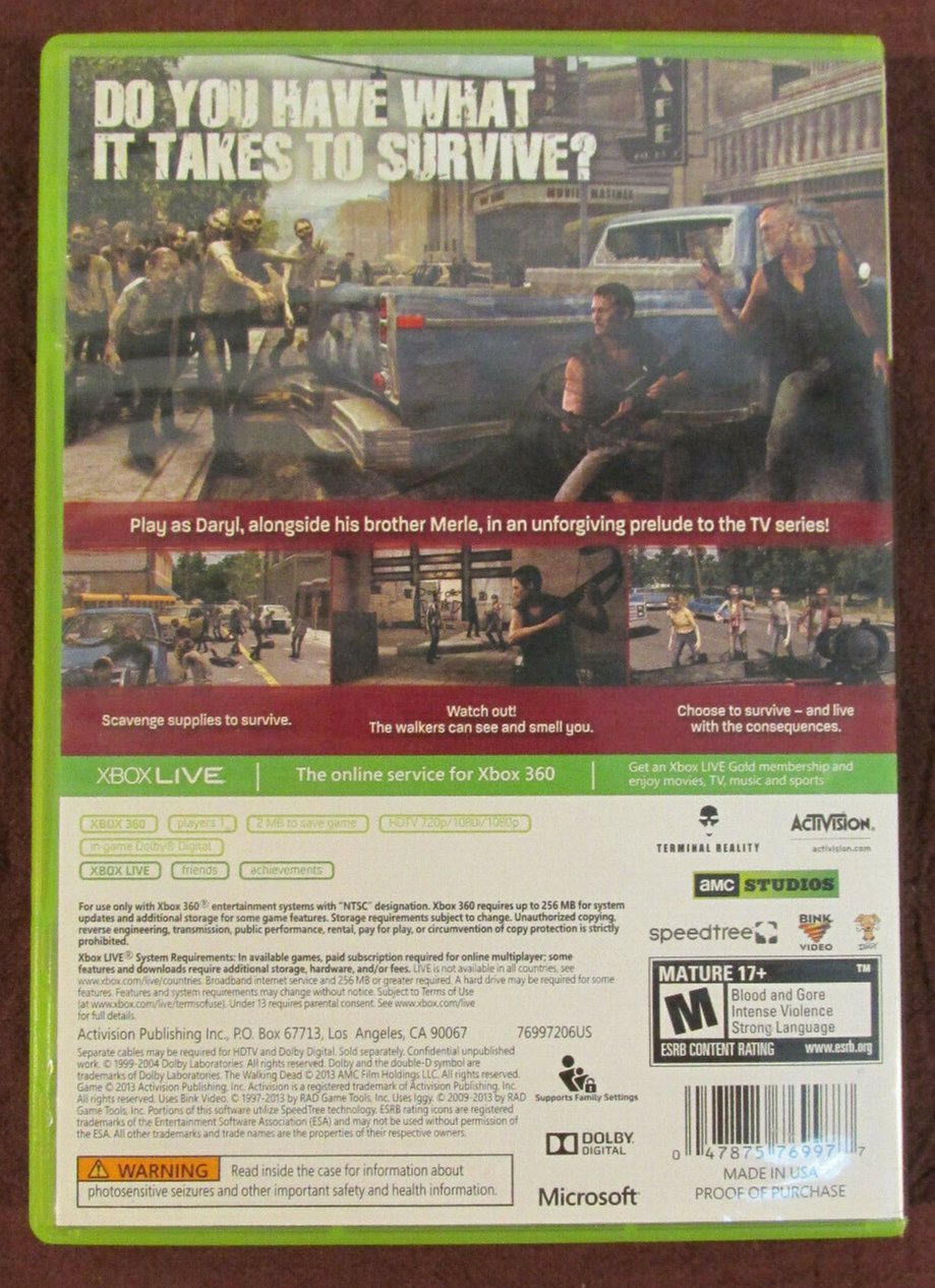 The walking dead: instinto de sobrevivência (xbox 360) (lt + 3.0