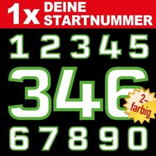 2 Farben Motorrad Startnummer 4-15cm Klassik Custom Bike MX  Enduro Oldtimer MTB