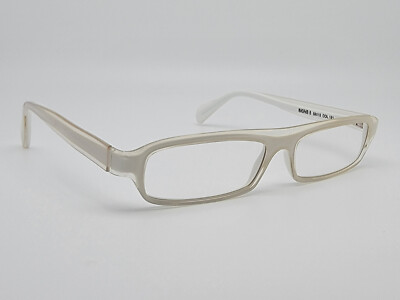 Face a Face Signs 5 Col 121 White on Crystal Eyeglasses Frame France 55-15-136