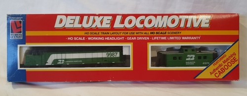 LIFE-LIKE TRAIN BURLINGTON NORTHERN OO/HO Lok 9987 + Caboose 41576 sehr guter Zustand | Zustand: Used
