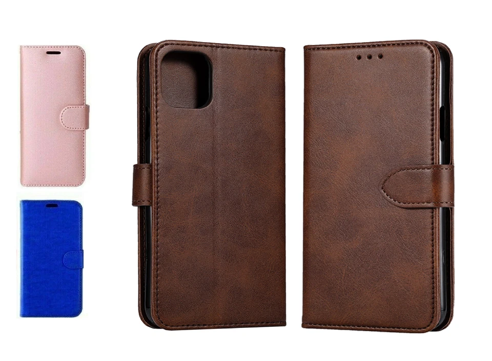 Funda tipo libro billetera de cuero negra para teléfono Samsung Galaxy J310 J320 J3-6  Foto 3 de 3