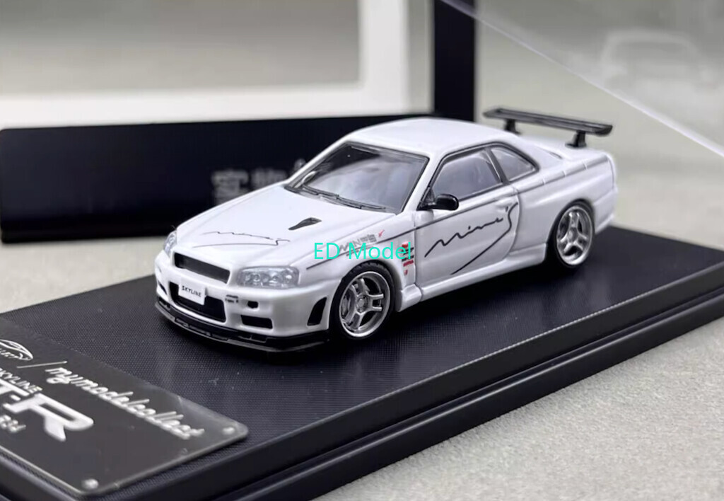 1/64 BNR34 GT-R MINES ホワイト BN MC 1:64 White Skyline GTR R34 V-SPEC-II MK5 Mines Model
