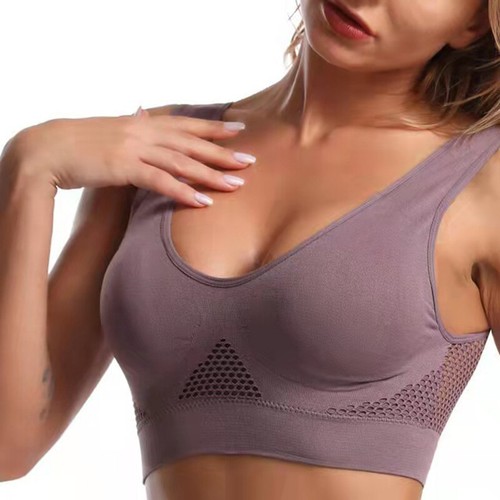 Reggiseno sportivo donna taglie forti forma bustier top biancheria intima traspirante reggiseno yoga palestra// - Foto 18 di 26