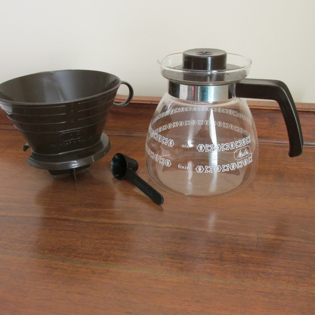 Vintage 6 Cup Melita Coffee Pot, Lid with Filter Holder and Scoop eBay
