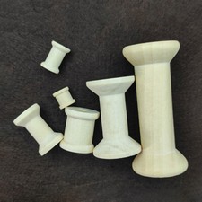 5/10Pcs Wooden Bobbins Spools Reels for Sewing Ribbon Twine Wood Crafts Tools