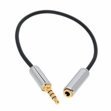 3.5mm 4-pole TRRS Plug to Jack Audio Balanced Adapter Extension Cable 0.5 6.5FT