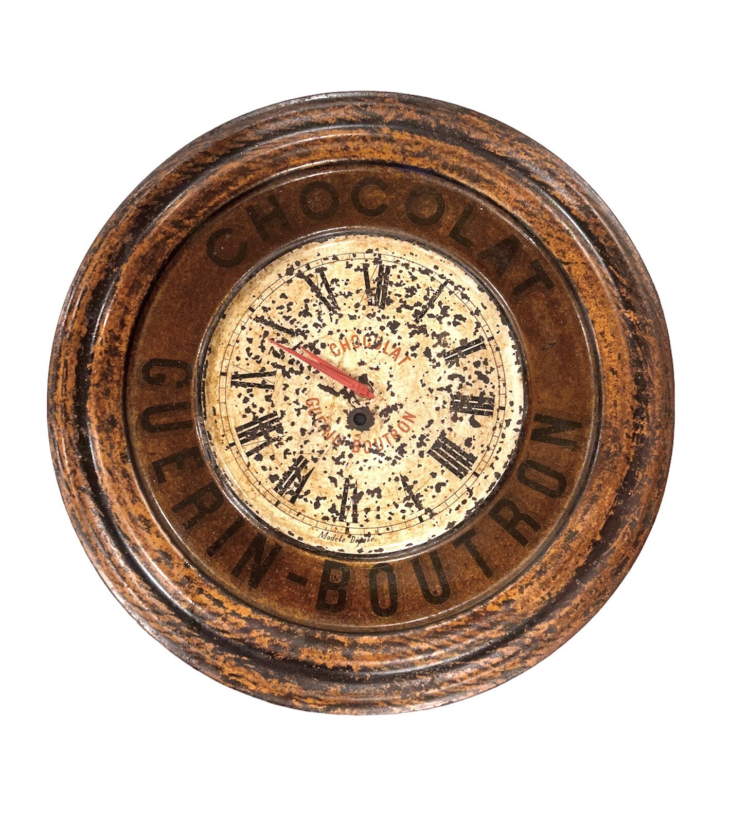 Original French Chocolat Guerin Boutron Advertising Clock, Circa 1920-30’s