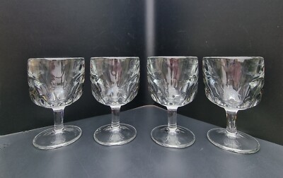 Vier alte Libbey Hoffmann schwere Glas Bierkelche.