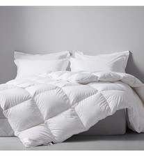 White King Size Down Feather Comforter Soft Duvet Insert 100 Cotton All Season