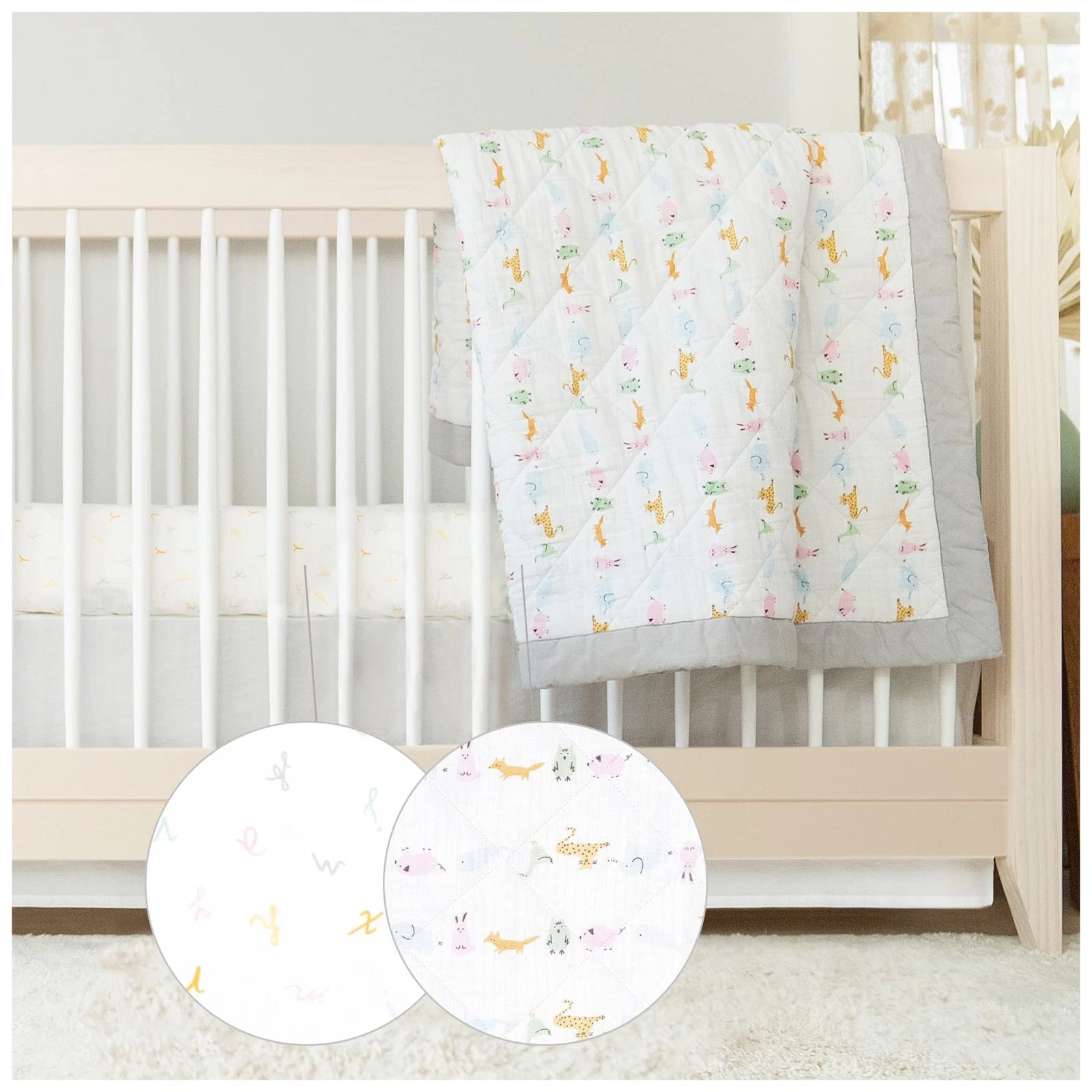 Essentials 3-Piece Crib Bedding Set, Baby Bedding Bundle, Cotton Blanket, Cri...
Opens in a new wind