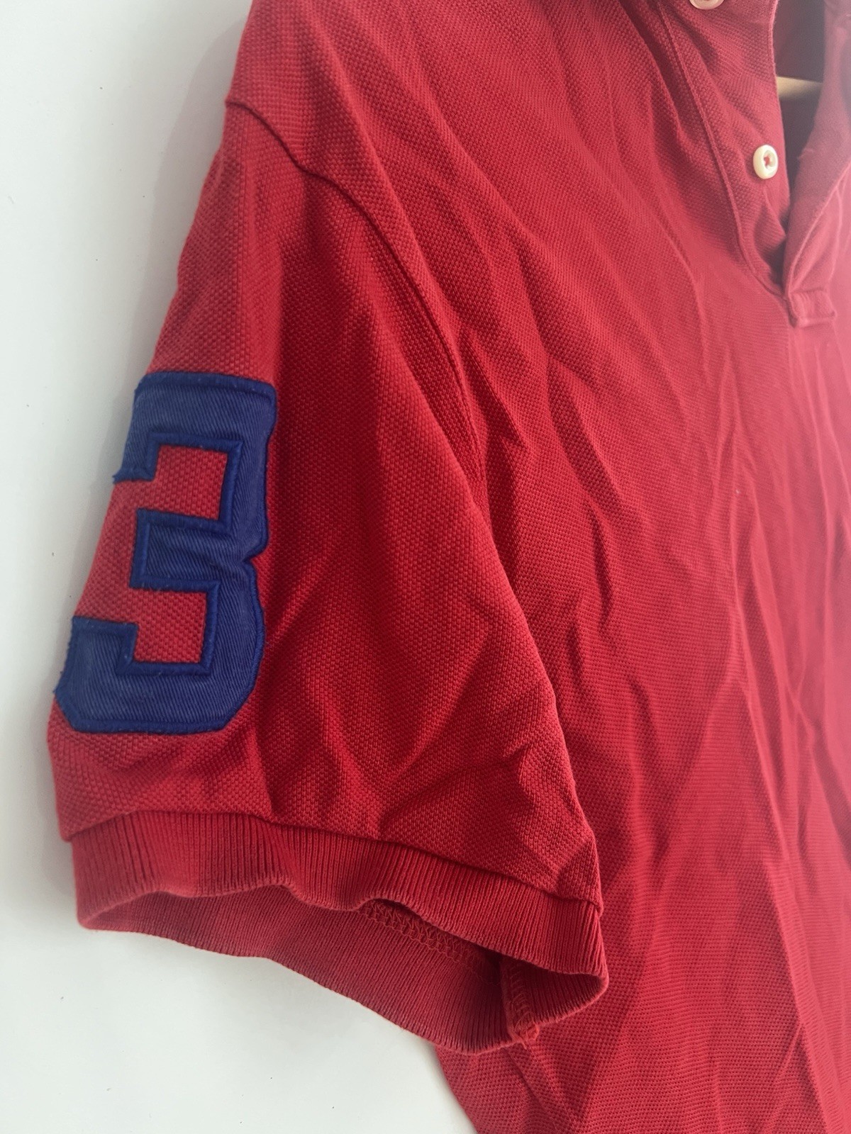 POLO RALPH LAUREN Logo Red Soft Cotton knit Polo Top  Size S thumbnail 2