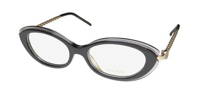NEW ELIE SAAB 049 EYEGLASSES 52-17-140 GRAY CAT EYE PLASTIC FULL-RIM FT3 ITALY