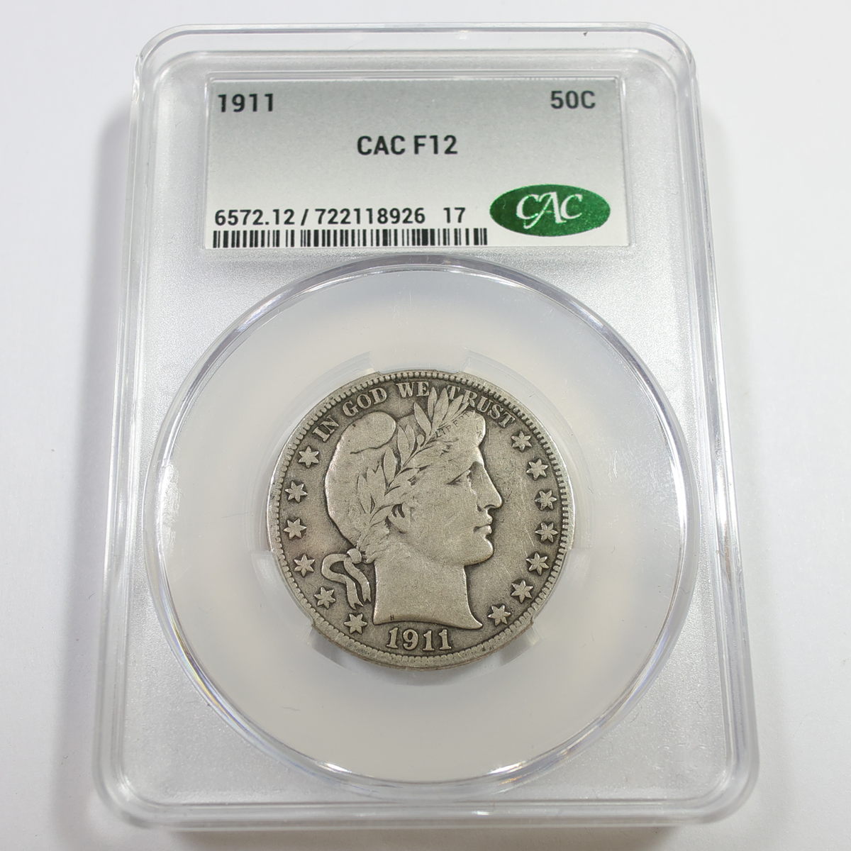 ピアス　No.4771 1911 P CAC F12 - Silver Barber Half Dollar 50C US Coin #60059B | eBay