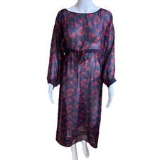 Madewell No. 6 100% Silk Floral Dress Womens 2Tie Waist Boho Midi